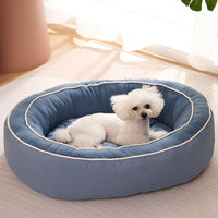HKM-1747517 Universal Washable Teddy Kennel with Cotton Filling in Chunchen Green - Medium, Large, Extra Large Sizes Available