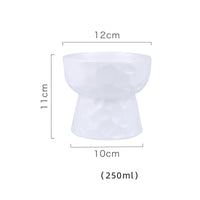 HKM-1747645 Ceramic Pet Bowl with Concave-Convex Design, Available in Multiple Colors, 480ml and 250ml Capacities