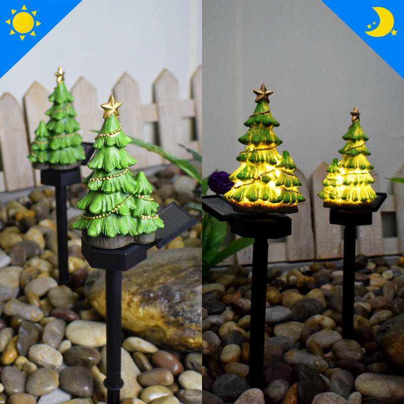 HKM-174803 Solar-Powered Christmas Tree LED Light for Outdoor Garden Decoration, Waterproof and Rechargeable