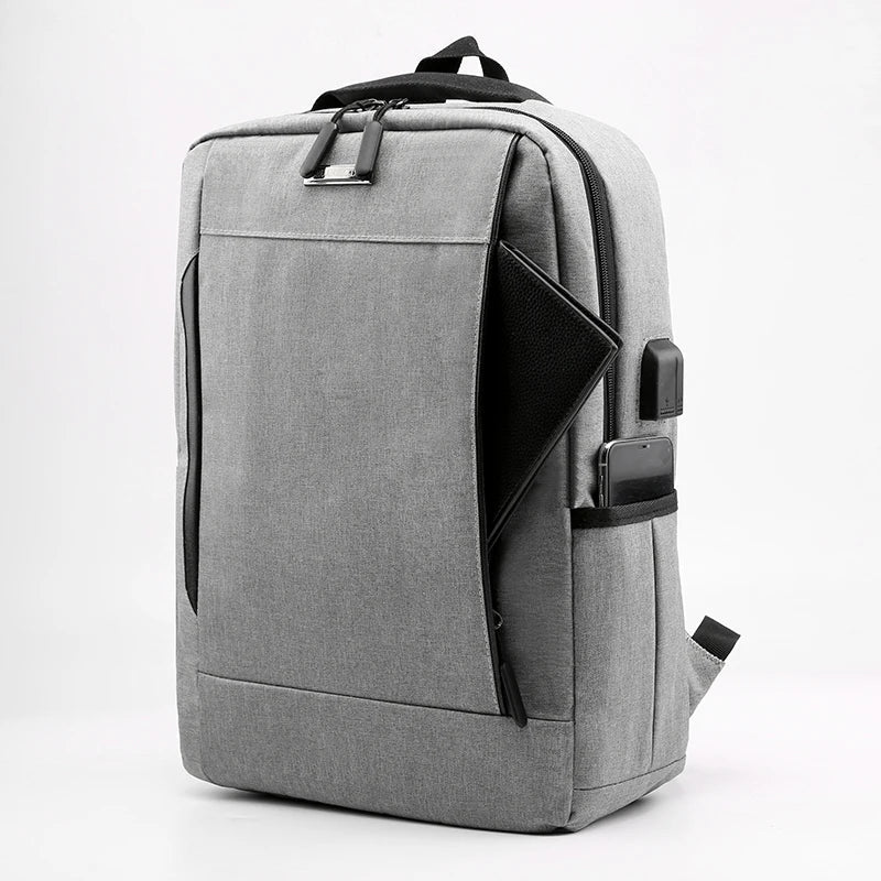 HKM-175059 Stylish Waterproof Business Laptop Backpack with USB Charging Port and Custom Logo Options