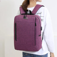 HKM-175059 Stylish Waterproof Business Laptop Backpack with USB Charging Port and Custom Logo Options