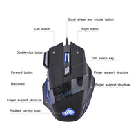 HKM-175059 Wired Optical Gaming Mouse with 5500 DPI, 7 RGB Backlight Colors, 7 Programmable Buttons for PC and Laptop