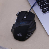 HKM-175059 Wired Optical Gaming Mouse with 5500 DPI, 7 RGB Backlight Colors, 7 Programmable Buttons for PC and Laptop
