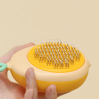 HKM-1750717 Portable Pet Grooming Comb with One-Click Self-Cleaning Massage Brush for Cats and Dogs