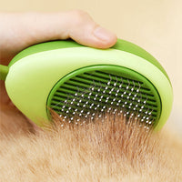 HKM-1750717 Portable Pet Grooming Comb with One-Click Self-Cleaning Massage Brush for Cats and Dogs