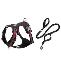 HKM-1752509 Adjustable Dog Harness with Traction Rope - Durable Oxford, Mesh, and Nylon for Outdoor Walking and Training