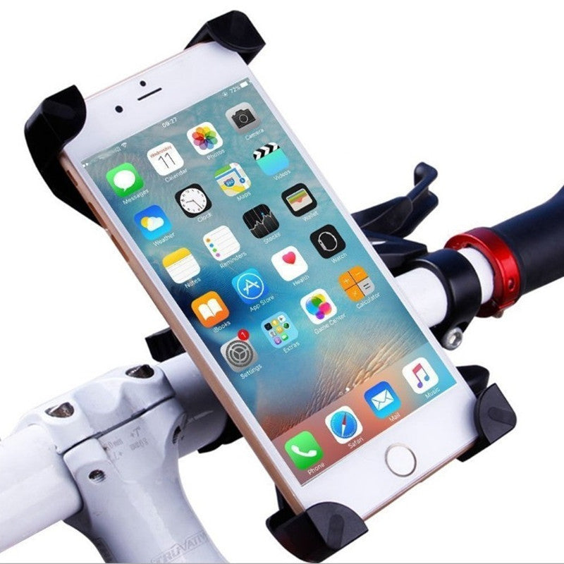 HKM-175251 Motorcycle Mobile Phone Holder Bracket - Black Plastic Resin, Convenient Accessory