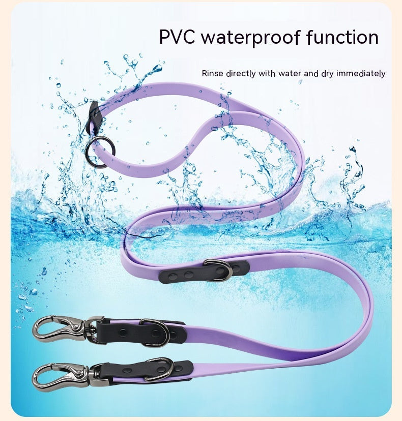 HKM-1753021 Multifunctional PVC Running Leash for Pets - Waterproof and Soft Handling Rope