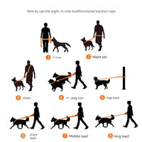 HKM-1753021 Multifunctional PVC Running Leash for Pets - Waterproof and Soft Handling Rope
