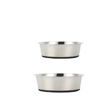 HKM-1753405 Durable Stainless Steel Non-Slip Pet Dog Bowl with Rubber Sole - Various Sizes Available