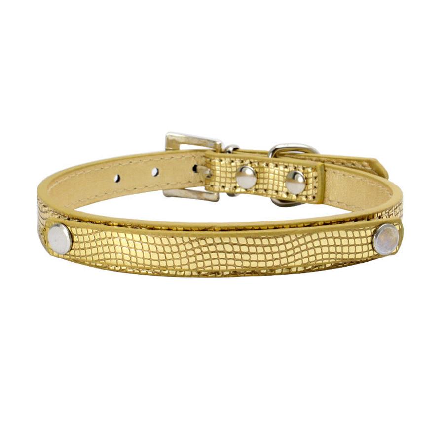 HKM-175379 Personalized Snake and Crocodile Pattern Dog Collar with Adjustable Sizes