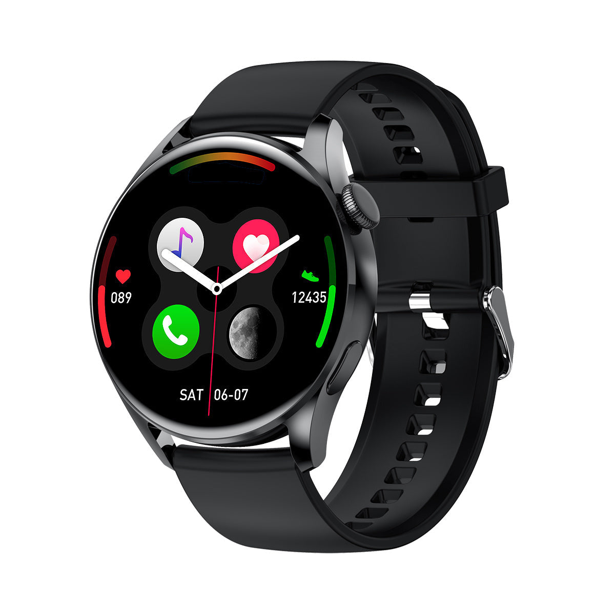 HKM-175507 Smart Bracelet with Multi-Language Blood Pressure & Heart Rate Monitoring, Waterproof, Sleep Tracking, and Bluetooth Call Features