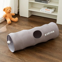 HKM-1756477 Collapsible Cat Tunnel with Plush Ball for Indoor Play – Easy to Clean and Store