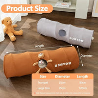 HKM-1756477 Collapsible Cat Tunnel with Plush Ball for Indoor Play – Easy to Clean and Store