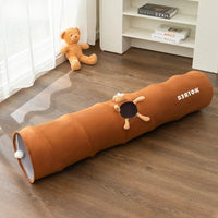 HKM-1756477 Collapsible Cat Tunnel with Plush Ball for Indoor Play – Easy to Clean and Store