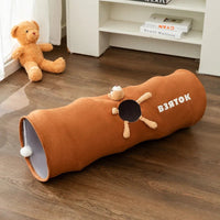 HKM-1756477 Collapsible Cat Tunnel with Plush Ball for Indoor Play – Easy to Clean and Store