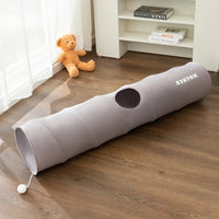 HKM-1756477 Collapsible Cat Tunnel with Plush Ball for Indoor Play – Easy to Clean and Store