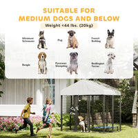 HKM-1756861 Spacious Outdoor Dog Kennel with Roof, Escape-Proof Lock, Waterproof & UV-Resistant Cover, 5.9' x 4' x 6'