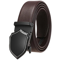 HKM-175699 Automatic Buckle Business Leather Belt for Men - Adjustable Fit, Durable Design