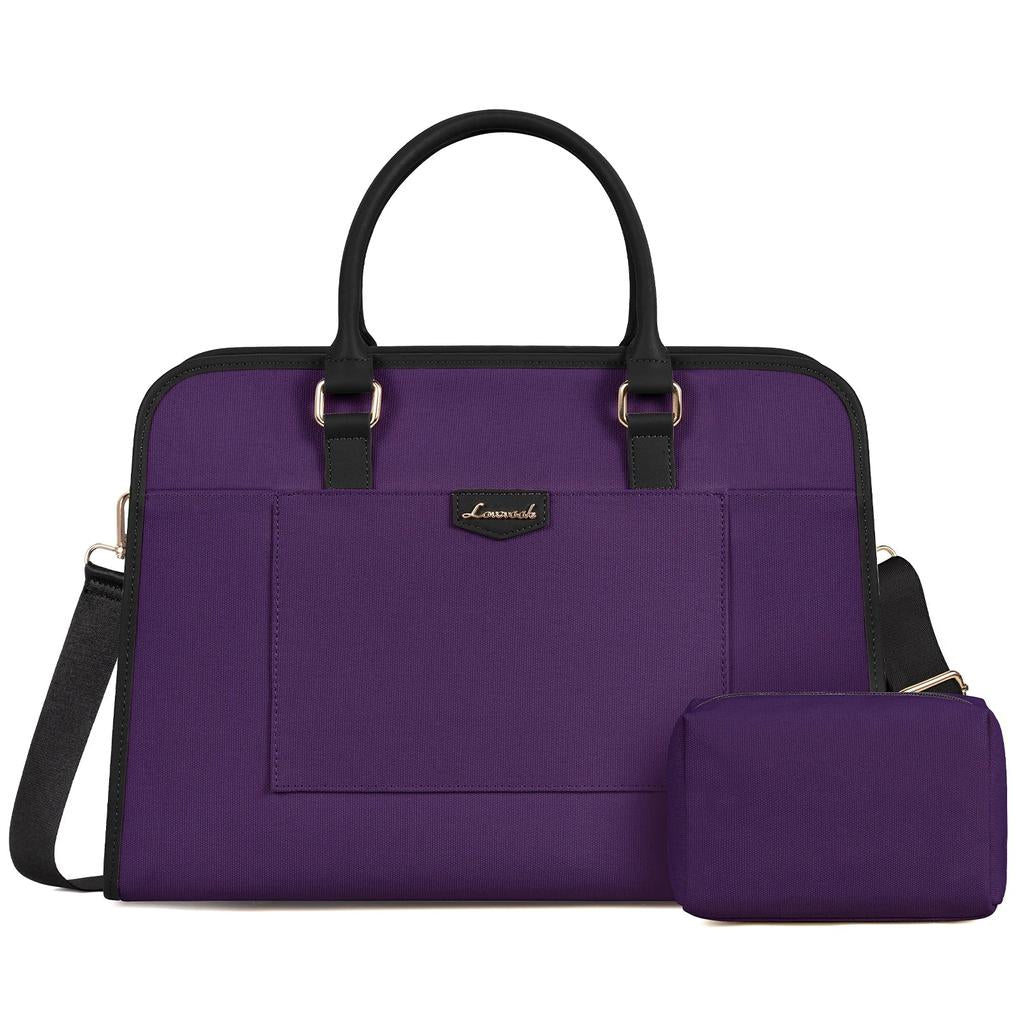 HKM-175699 Lightweight Canvas Laptop Tote Bag for Women - 15.6 Inch Office & College Briefcase with Shoulder Strap