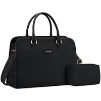 HKM-175699 Lightweight Canvas Laptop Tote Bag for Women - 15.6 Inch Office & College Briefcase with Shoulder Strap