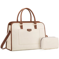HKM-175699 Lightweight Canvas Laptop Tote Bag for Women - 15.6 Inch Office & College Briefcase with Shoulder Strap