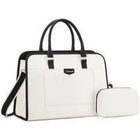 HKM-175699 Lightweight Canvas Laptop Tote Bag for Women - 15.6 Inch Office & College Briefcase with Shoulder Strap