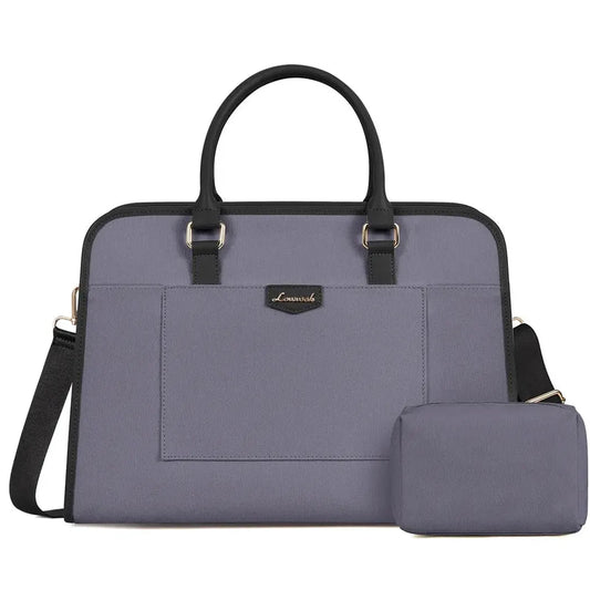 HKM-175699 Lightweight Canvas Laptop Tote Bag for Women - 15.6 Inch Office & College Briefcase with Shoulder Strap