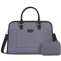 HKM-175699 Lightweight Canvas Laptop Tote Bag for Women - 15.6 Inch Office & College Briefcase with Shoulder Strap