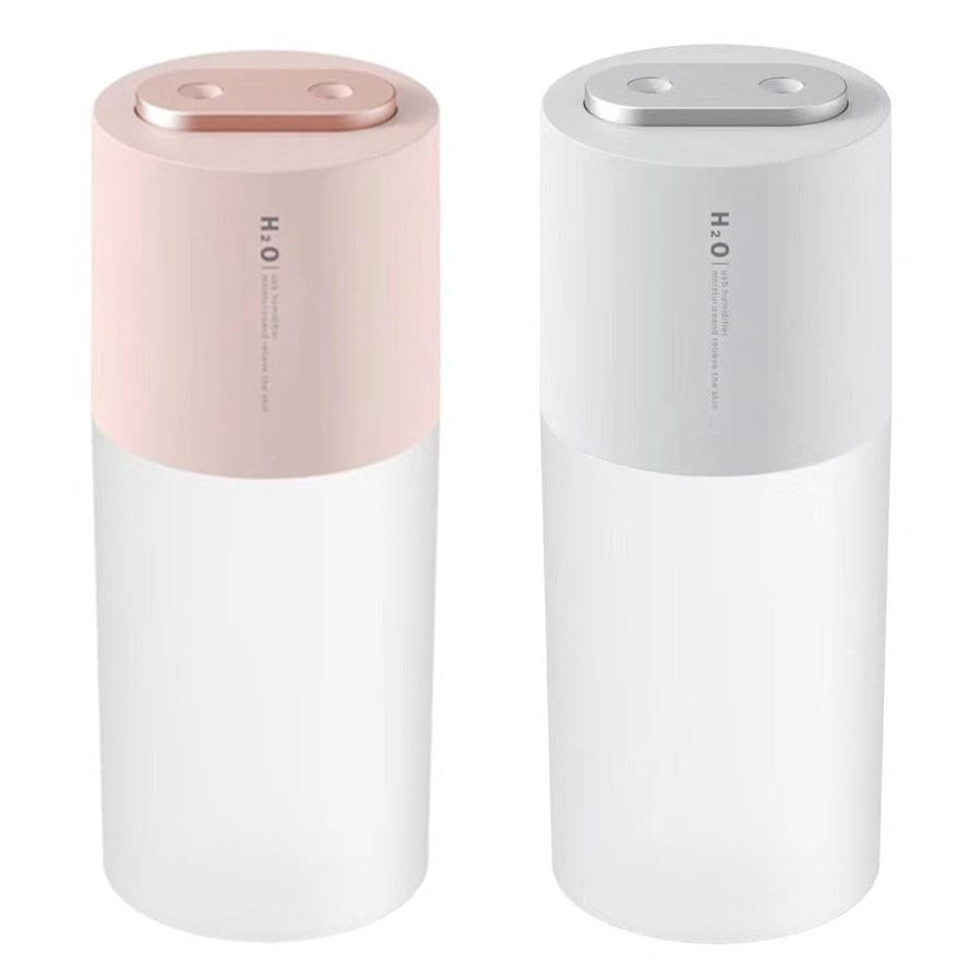 HKM-175763 Double Nozzle Round Humidifier with 1L Water Tank Capacity and Power Failure Protection