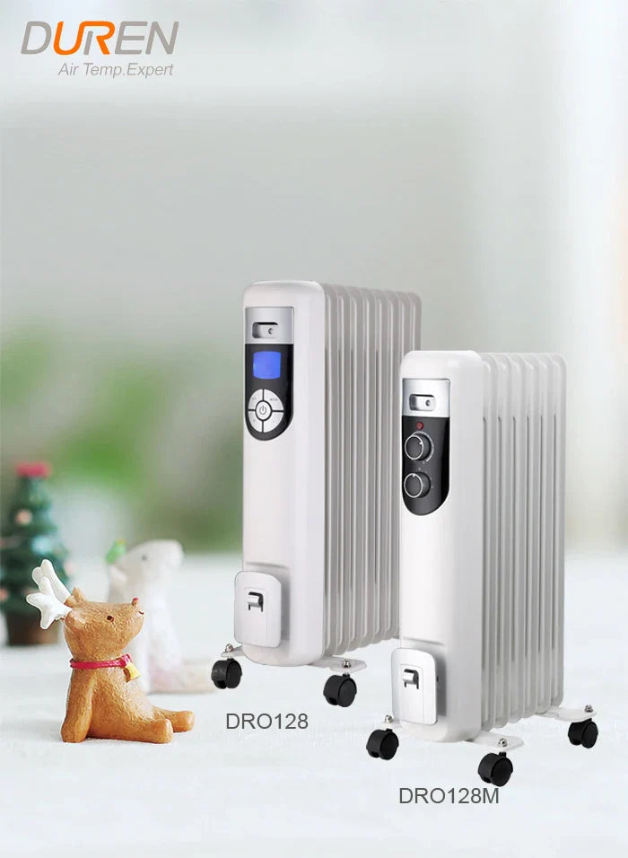 HKM-175763 Oil Filled Radiator Heater with Adjustable Thermostat and 24-Hour Timer - 5 to 13 Fins Options