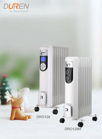 HKM-175763 Oil Filled Radiator Heater with Adjustable Thermostat and 24-Hour Timer - 5 to 13 Fins Options