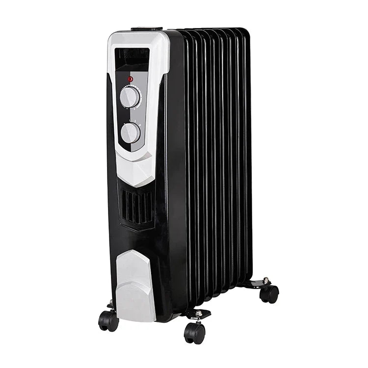 HKM-175763 Oil Filled Radiator Heater with Adjustable Thermostat and 24-Hour Timer - 5 to 13 Fins Options