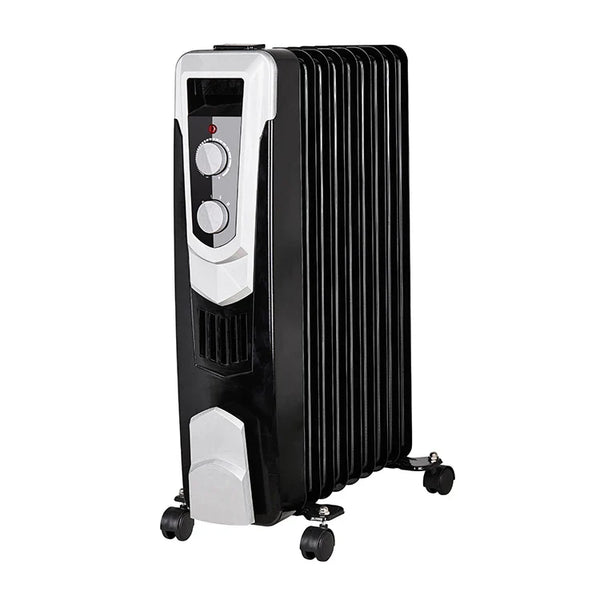 HKM-175763 Oil Filled Radiator Heater with Adjustable Thermostat and 24-Hour Timer - 5 to 13 Fins Options
