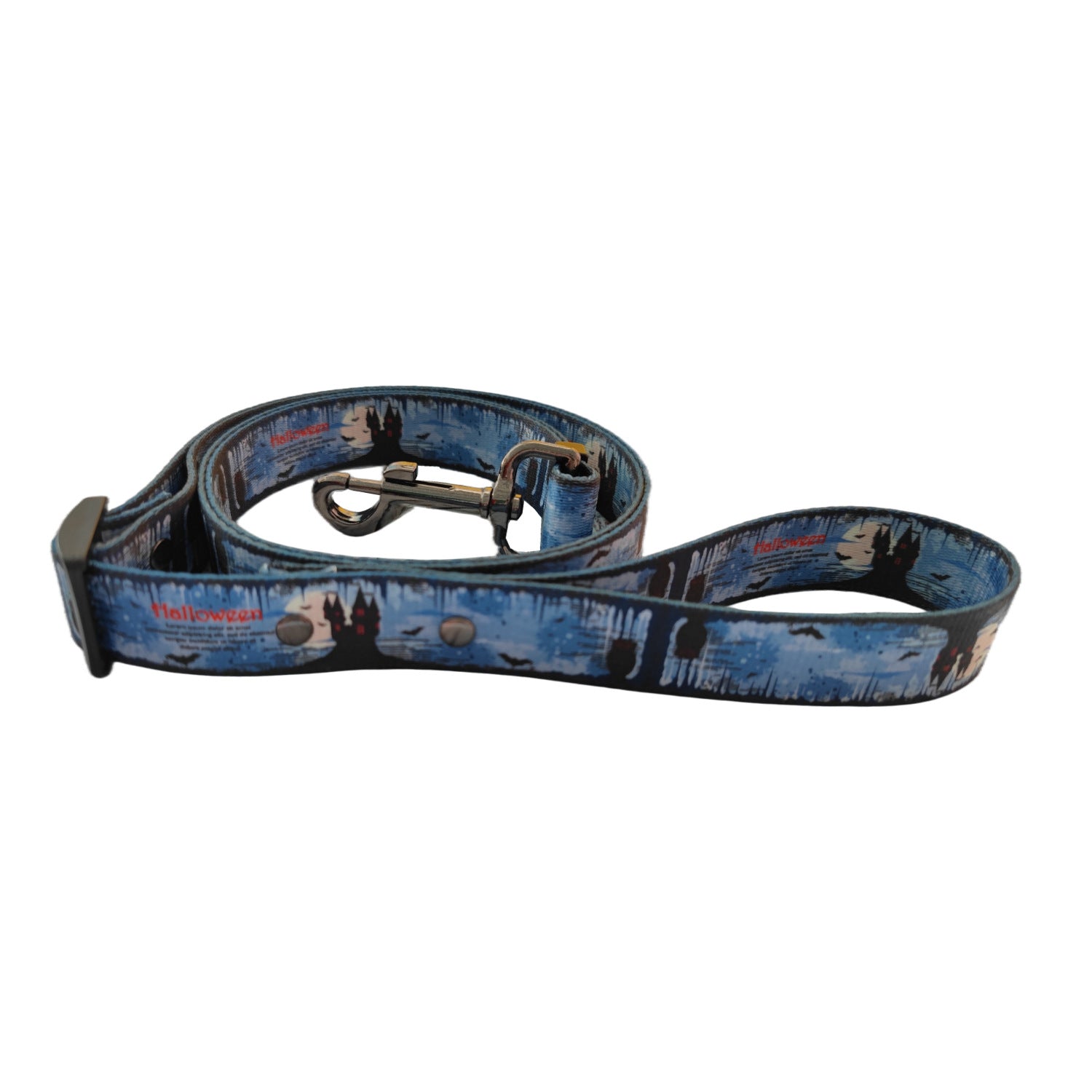 HKM-1758269 Halloween-Themed Pet Dog Print Leash and Chest Harness Set in Polyester with Multiple Size Options