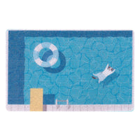 HKM-175827 Floating Cat Pool Mat with Wire Mesh Filter and Non-Slip Surface