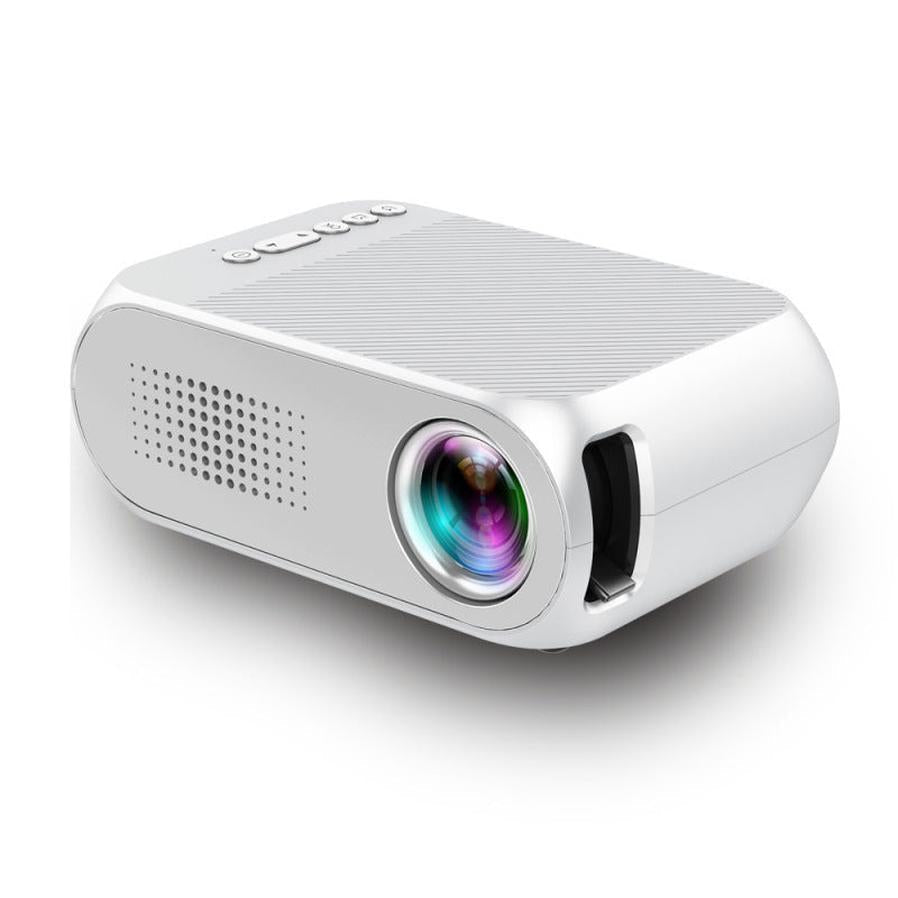 HKM-175827 Mini Portable HD Projector with LED Lens - 20-80 Inch Projection Size, 110V-240V Compatible