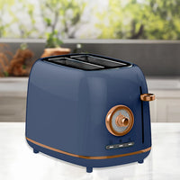 HKM-175891 Compact 2-Slice Red Burger Bun Toaster for Perfectly Toasted Buns
