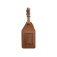 HKM-176019 Stylish PU/PVC Luggage Tag with Protective Cover in Black, Brown, or Orange