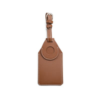 HKM-176019 Stylish PU/PVC Luggage Tag with Protective Cover in Black, Brown, or Orange