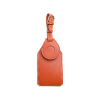 HKM-176019 Stylish PU/PVC Luggage Tag with Protective Cover in Black, Brown, or Orange