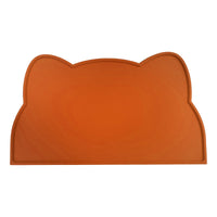 HKM-1760445 Waterproof Silicone Pet Feeding Mat for Dogs and Cats - Portable Cat Head Design, 44x24cm