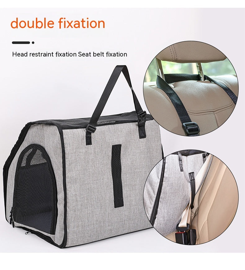 HKM-1761213 Portable Dog Nest Cage - Grey, Available in Medium and Large Sizes