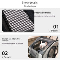 HKM-1761213 Portable Dog Nest Cage - Grey, Available in Medium and Large Sizes
