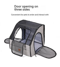 HKM-1761213 Portable Dog Nest Cage - Grey, Available in Medium and Large Sizes