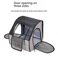 HKM-1761213 Portable Dog Nest Cage - Grey, Available in Medium and Large Sizes