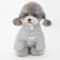 HKM-1761341 Cotton Dog Winter Hat and Coat with Cat Embroidery for Small to Medium Breeds
