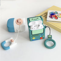 HKM-176211 Adventure Time Silicone Case for AirPods – Soft Protective Shell with Lanyard