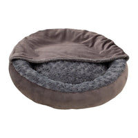 HKM-1763005 Round Large Cat Bed Cushion Mat - Thick Flannel, Universal Dark Gray, Three Sizes Available