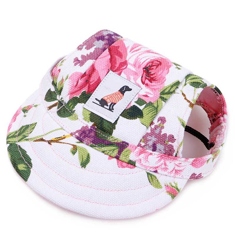 HKM-1763133 Dog Baseball Cap for Small to Medium Pets - Polyester Adjustable Hat for Puppies and Cats